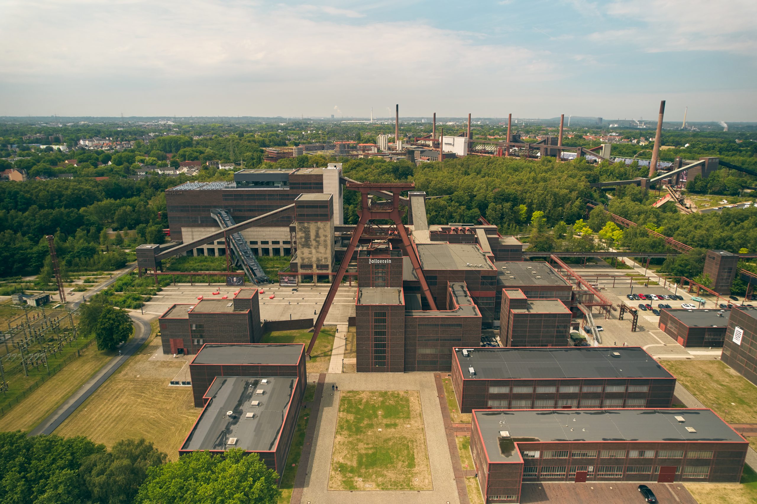 Das Bild zeigt das UNESCO-Welterbe Zollverein in Essen von oben