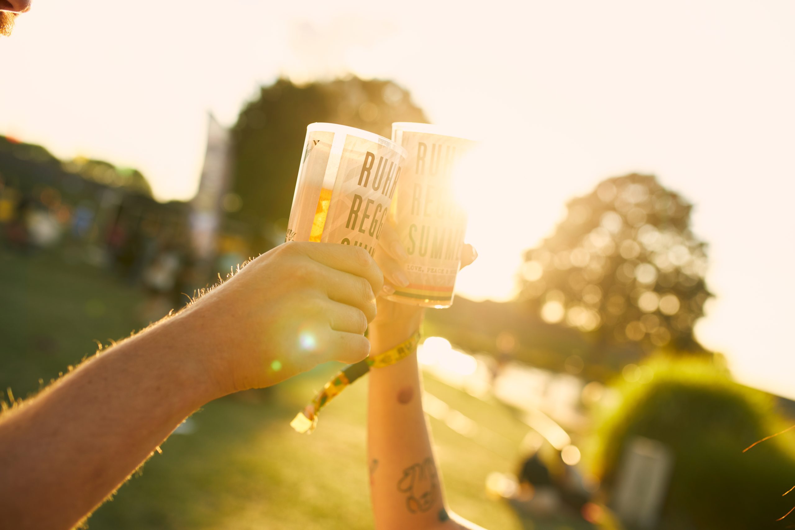 Das Foto zeigt Bier beim Ruhr Reggae Summer in Mülheim an der Ruhr