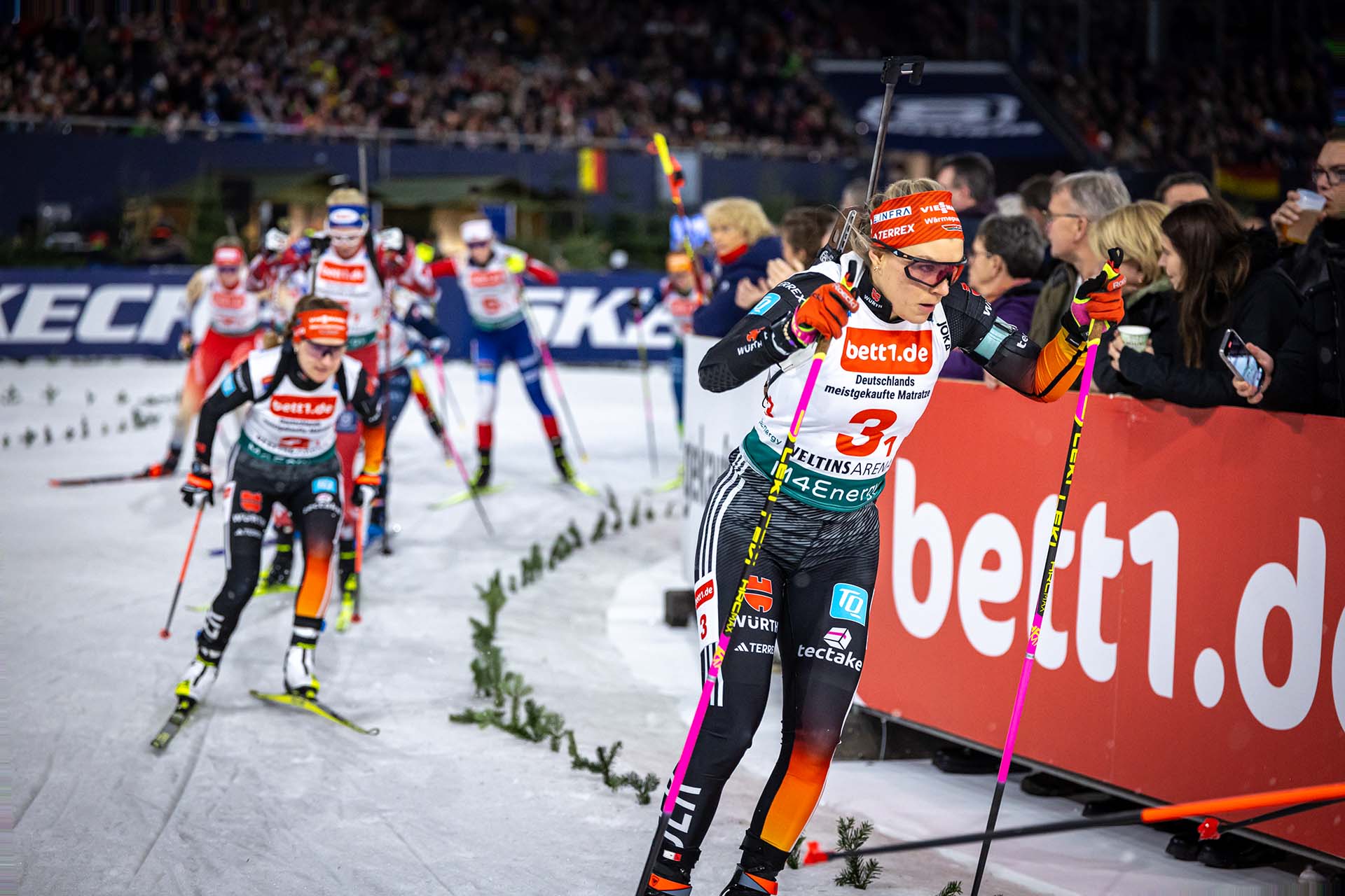 Das Foto zeigt den Biathlon auf Schalke.