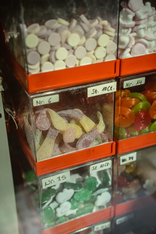 Das Foto zeigt Bonbons an Oli´s Büdchen in Oberhausen