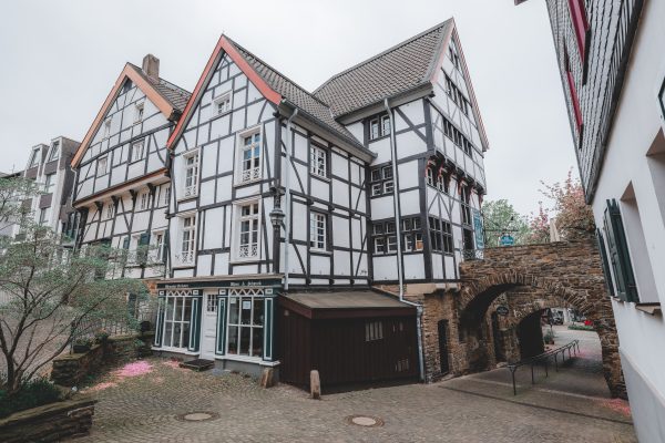 Das Foto zeigt die Altstadt von Mülheim an der Ruhr