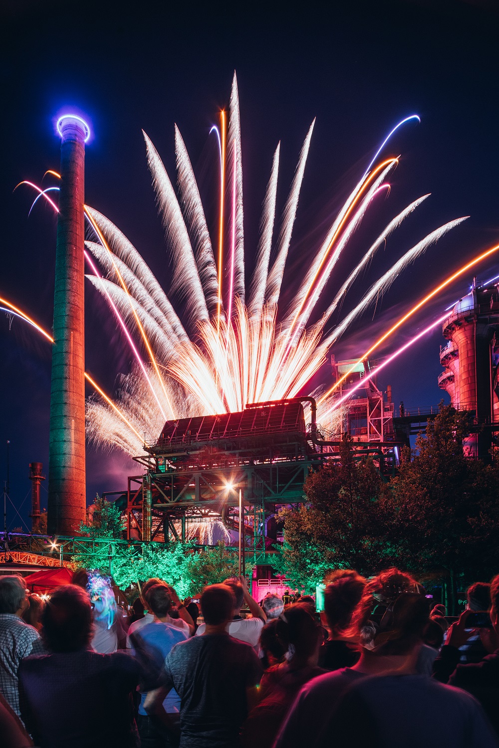 Das Bild zeigt den Landschaftspark Duisburg-Nord zur ExtraSchicht